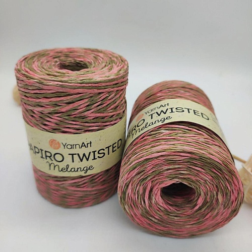 Пряжа Рафия крученая Papiro Twisted melange